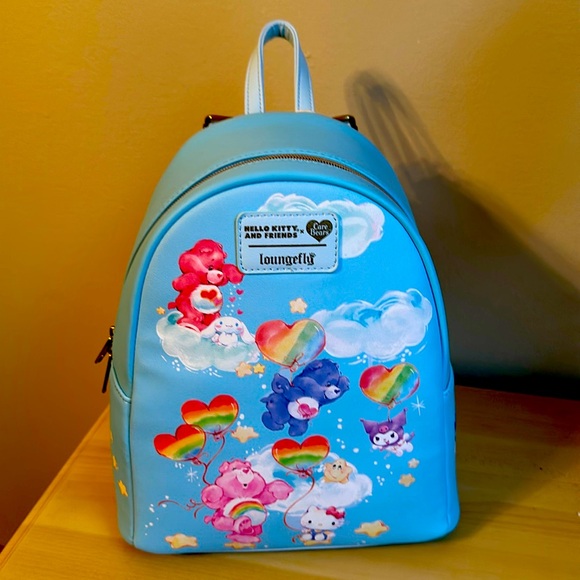 Hello Kitty and Friends Care Bears Loungefly and keychain - Picture 3 of 11